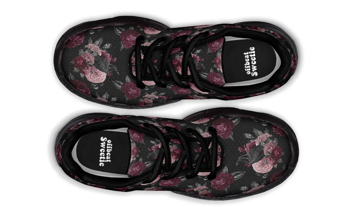 Crows And Roses Chunky Sneakers