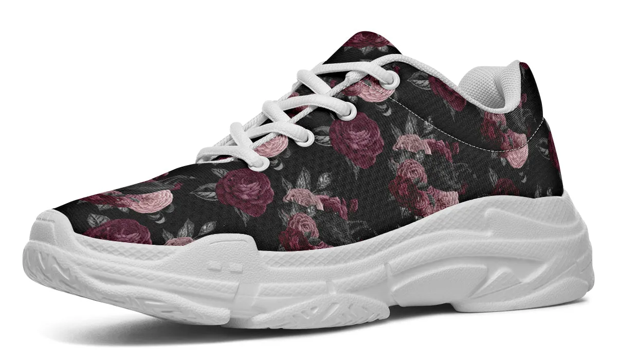 Crows And Roses Chunky Sneakers
