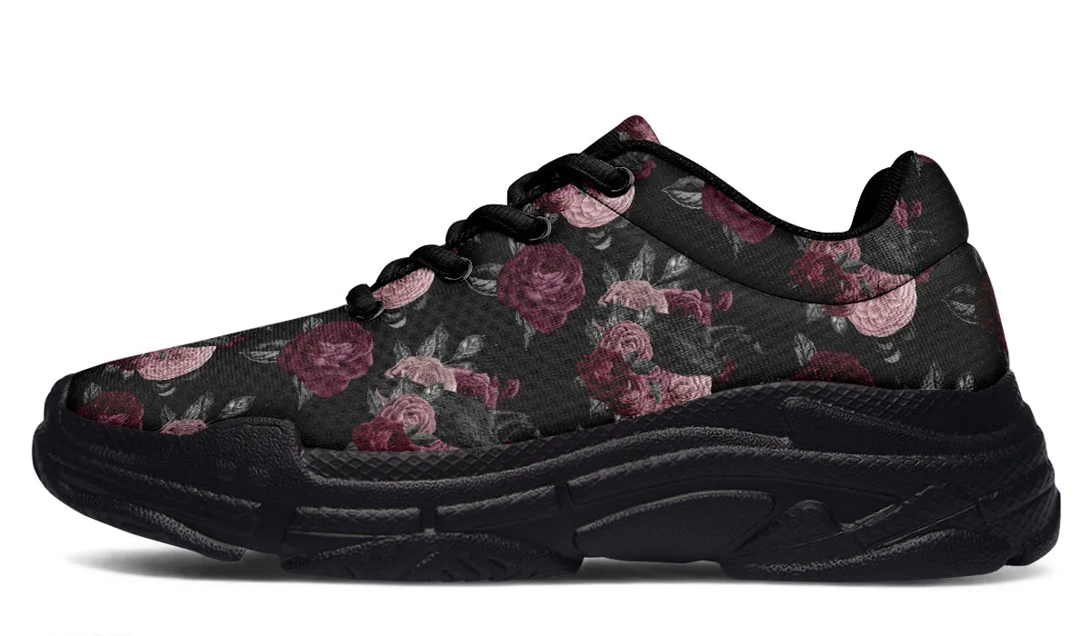 Crows And Roses Chunky Sneakers