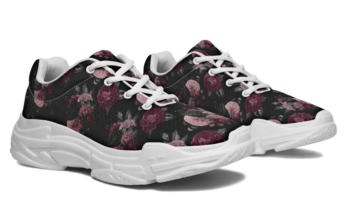 Crows And Roses Chunky Sneakers