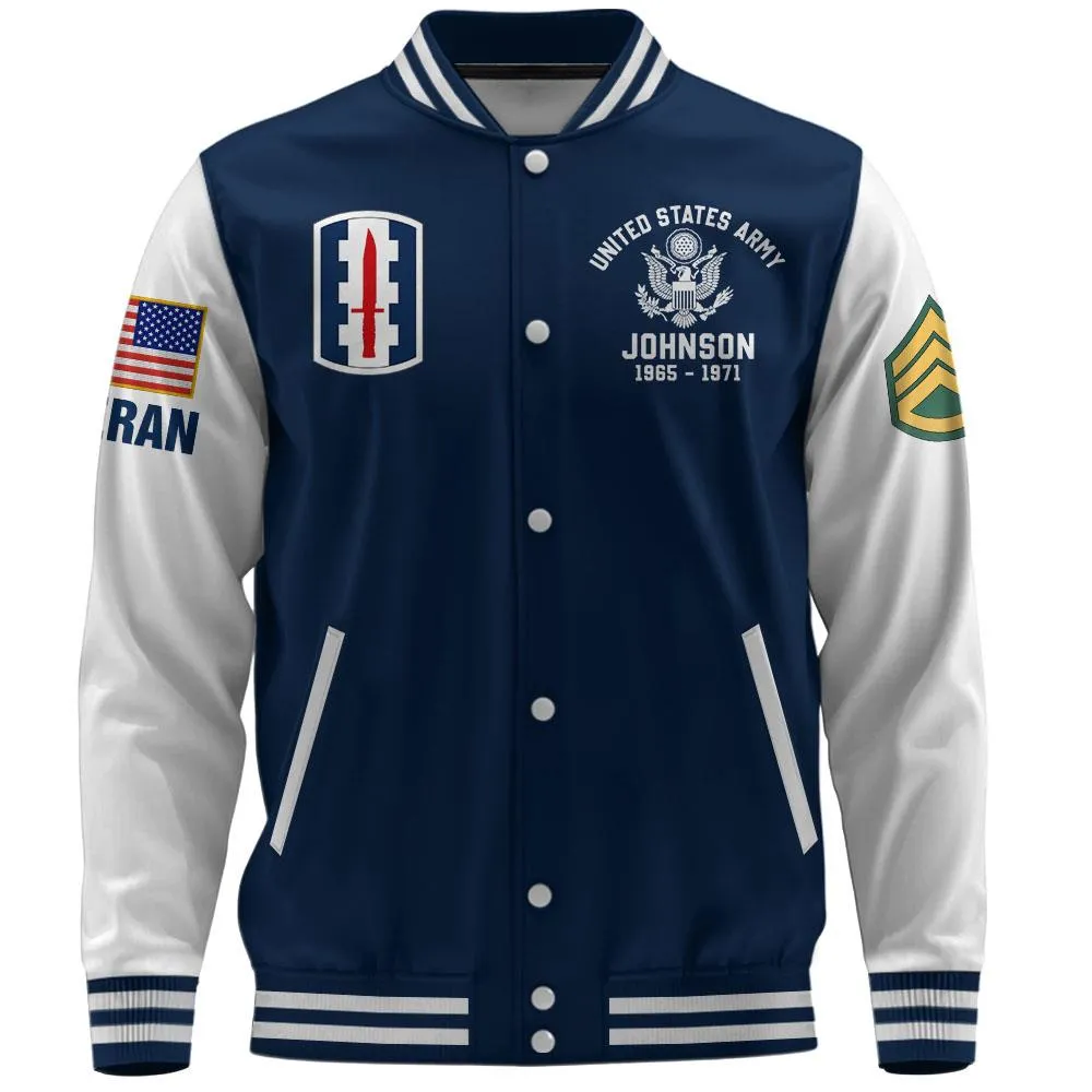 Custom All Branch Military Proudly Served Veteran Baseball Jackets Gift For Veterans K1702