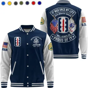 Custom All Branch Military Proudly Served Veteran Baseball Jackets Gift For Veterans K1702