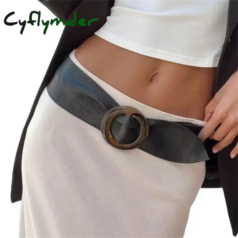 Cyflymder Cottage Vintage Heart Shape Belts Women PU Leather Adjustable Brown Sashes Y2K Grunge Rivet Hollow Out Accessaries