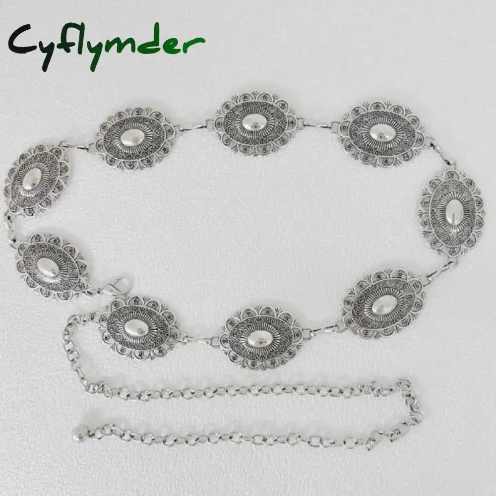 Cyflymder Cottage Vintage Heart Shape Belts Women PU Leather Adjustable Brown Sashes Y2K Grunge Rivet Hollow Out Accessaries
