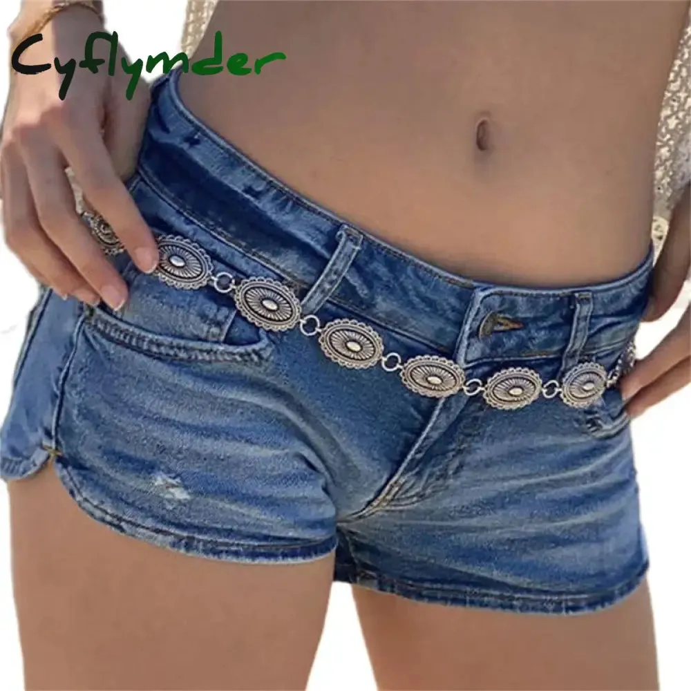 Cyflymder Cottage Vintage Heart Shape Belts Women PU Leather Adjustable Brown Sashes Y2K Grunge Rivet Hollow Out Accessaries