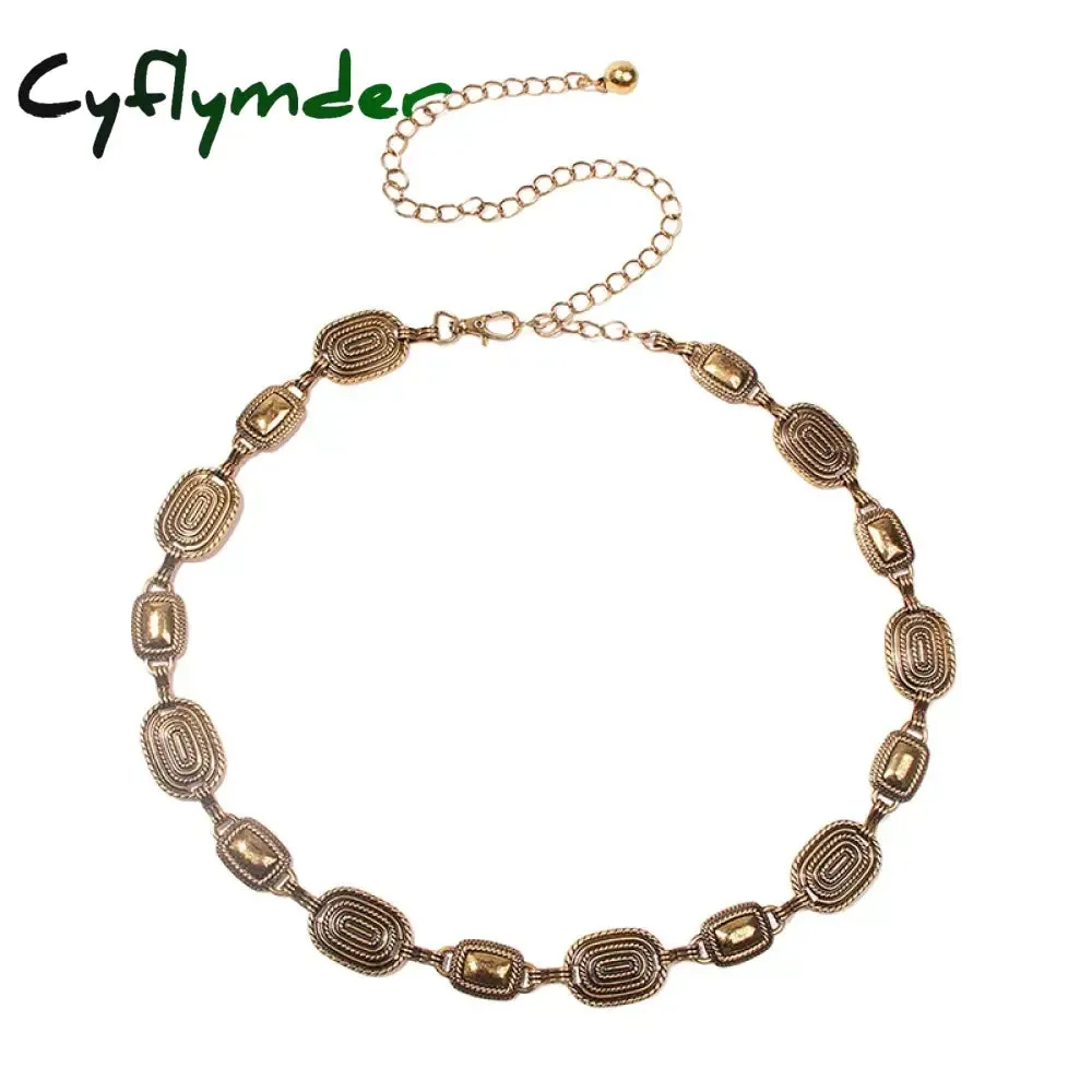 Cyflymder Cottage Vintage Heart Shape Belts Women PU Leather Adjustable Brown Sashes Y2K Grunge Rivet Hollow Out Accessaries