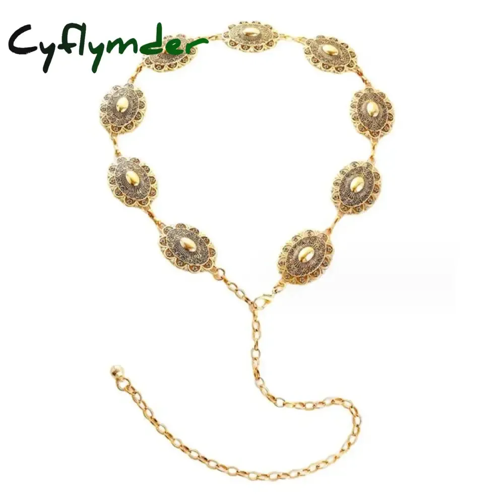 Cyflymder Cottage Vintage Heart Shape Belts Women PU Leather Adjustable Brown Sashes Y2K Grunge Rivet Hollow Out Accessaries