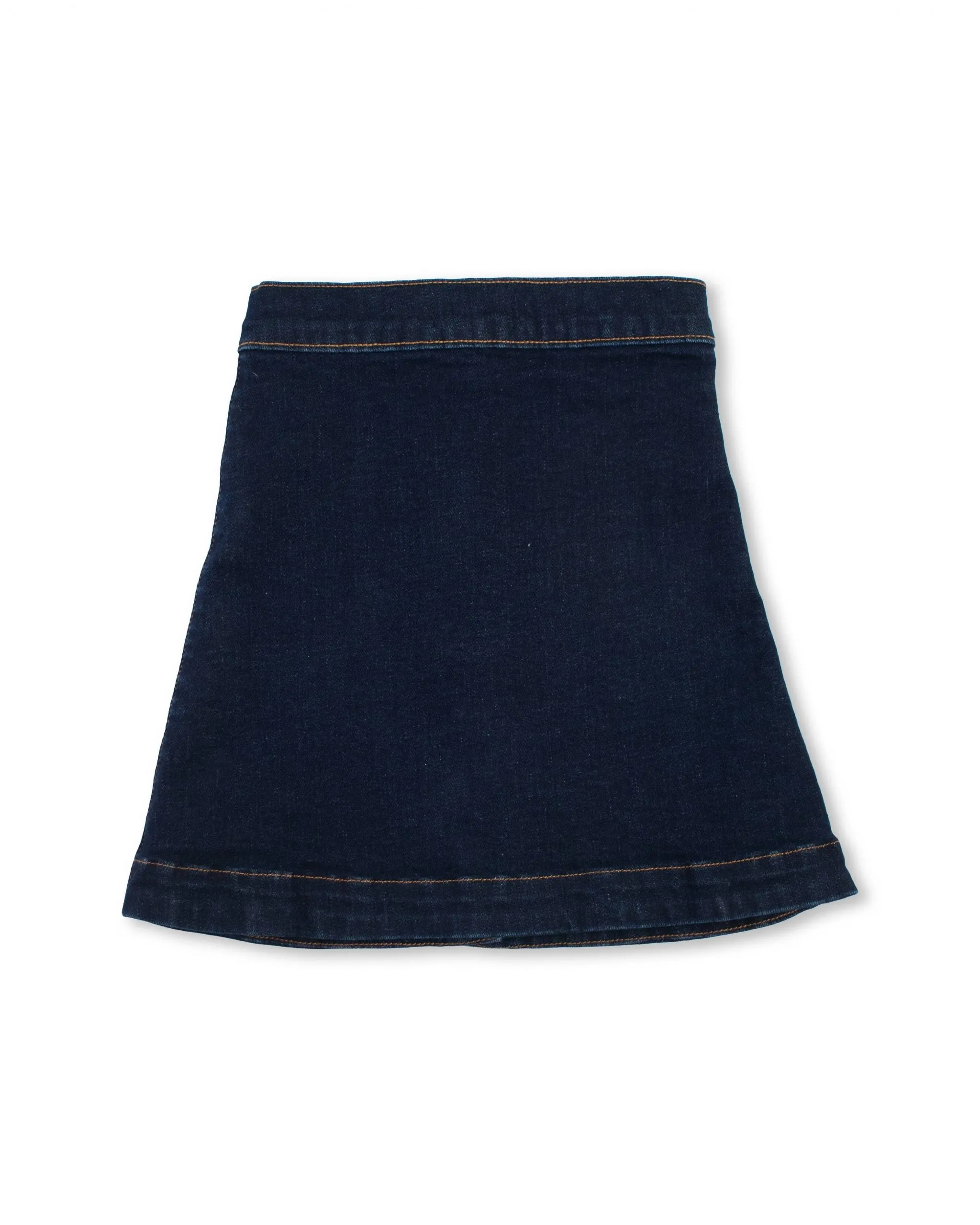 DARK BLUE BUTTON-DOWN SKIRT