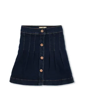DARK BLUE BUTTON-DOWN SKIRT