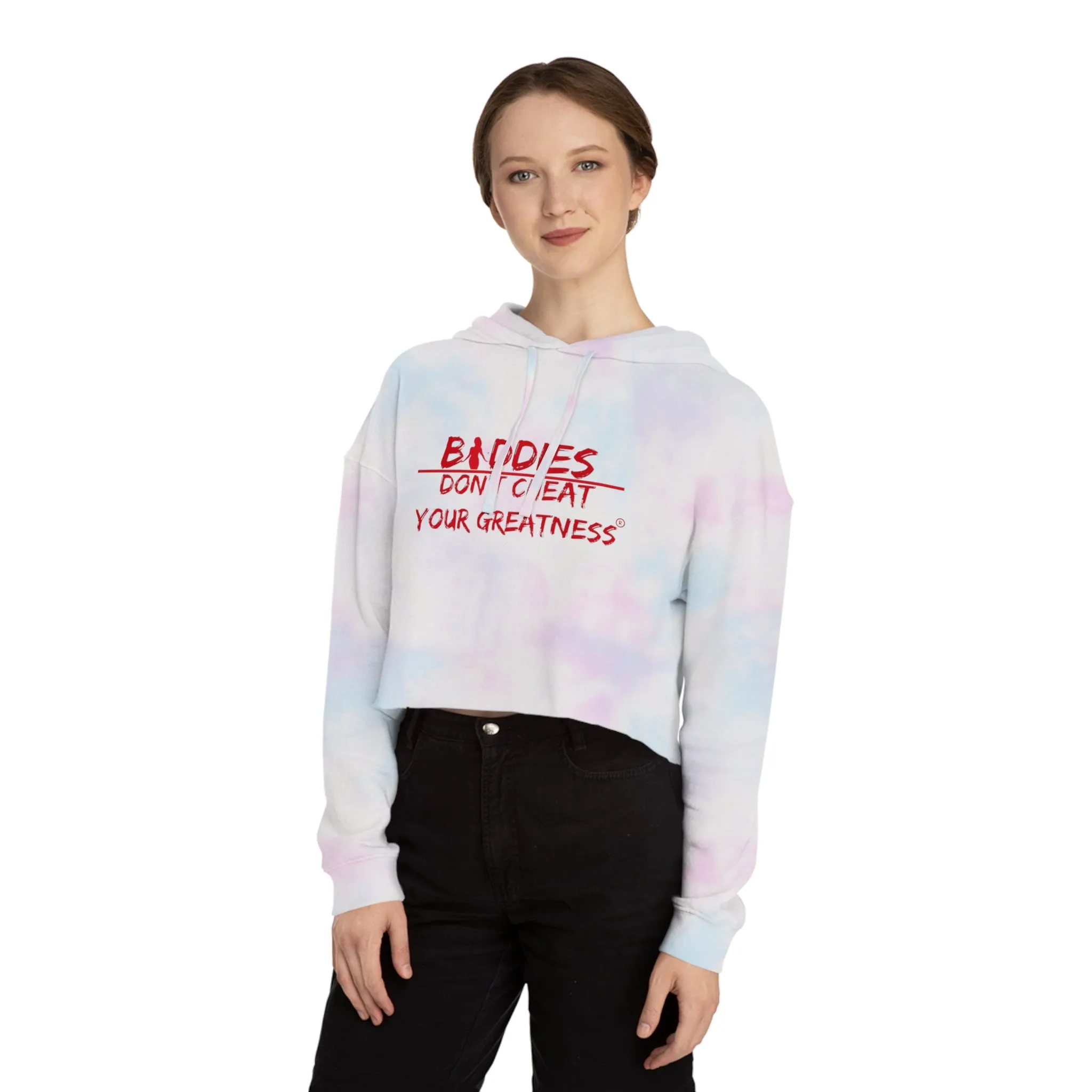 DCYG FX Baddies Red Logo Women’s Cropped Hooded Sweatshirt