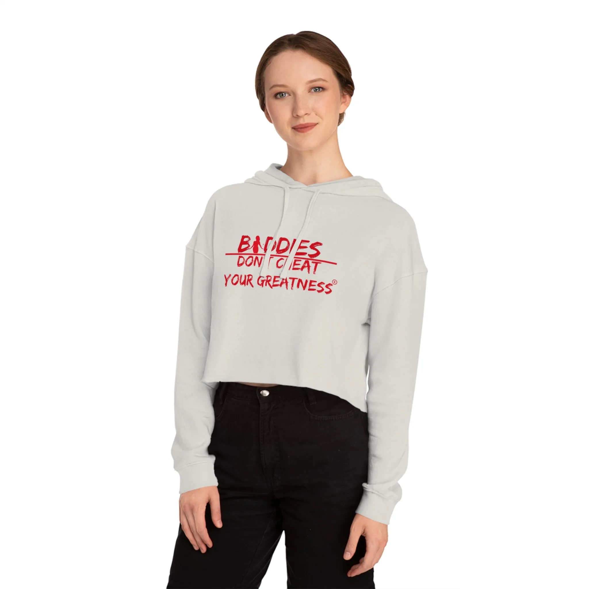 DCYG FX Baddies Red Logo Women’s Cropped Hooded Sweatshirt