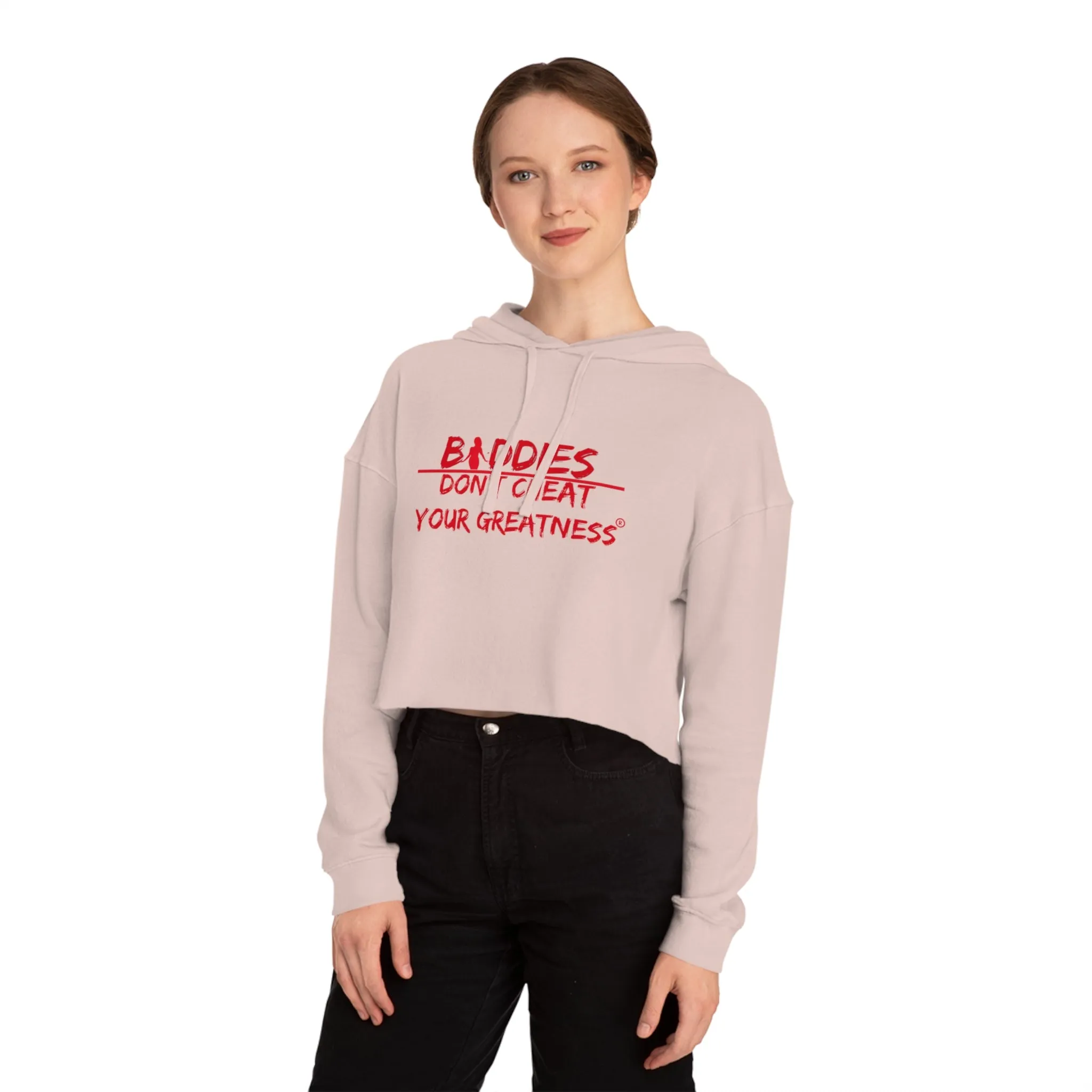 DCYG FX Baddies Red Logo Women’s Cropped Hooded Sweatshirt