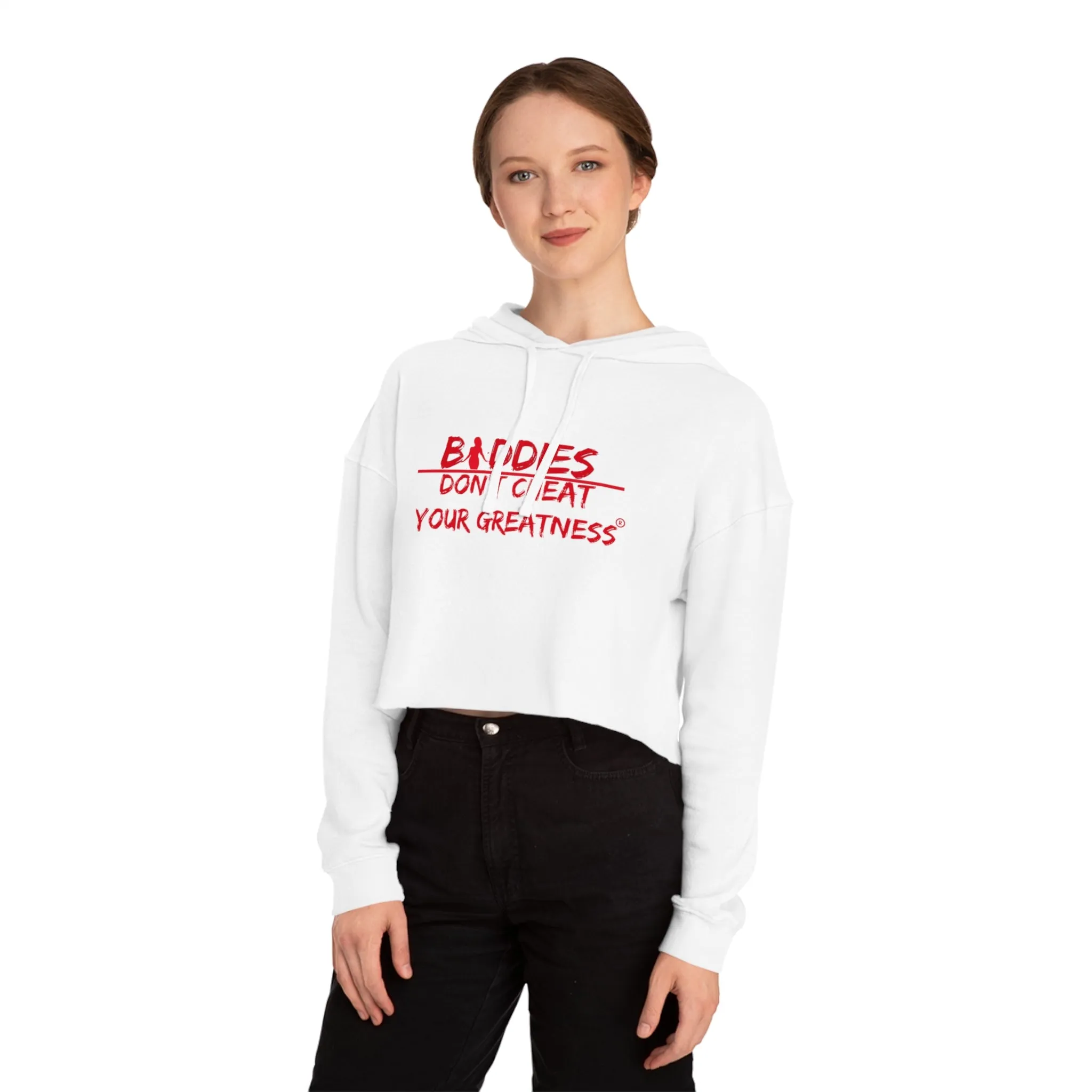 DCYG FX Baddies Red Logo Women’s Cropped Hooded Sweatshirt