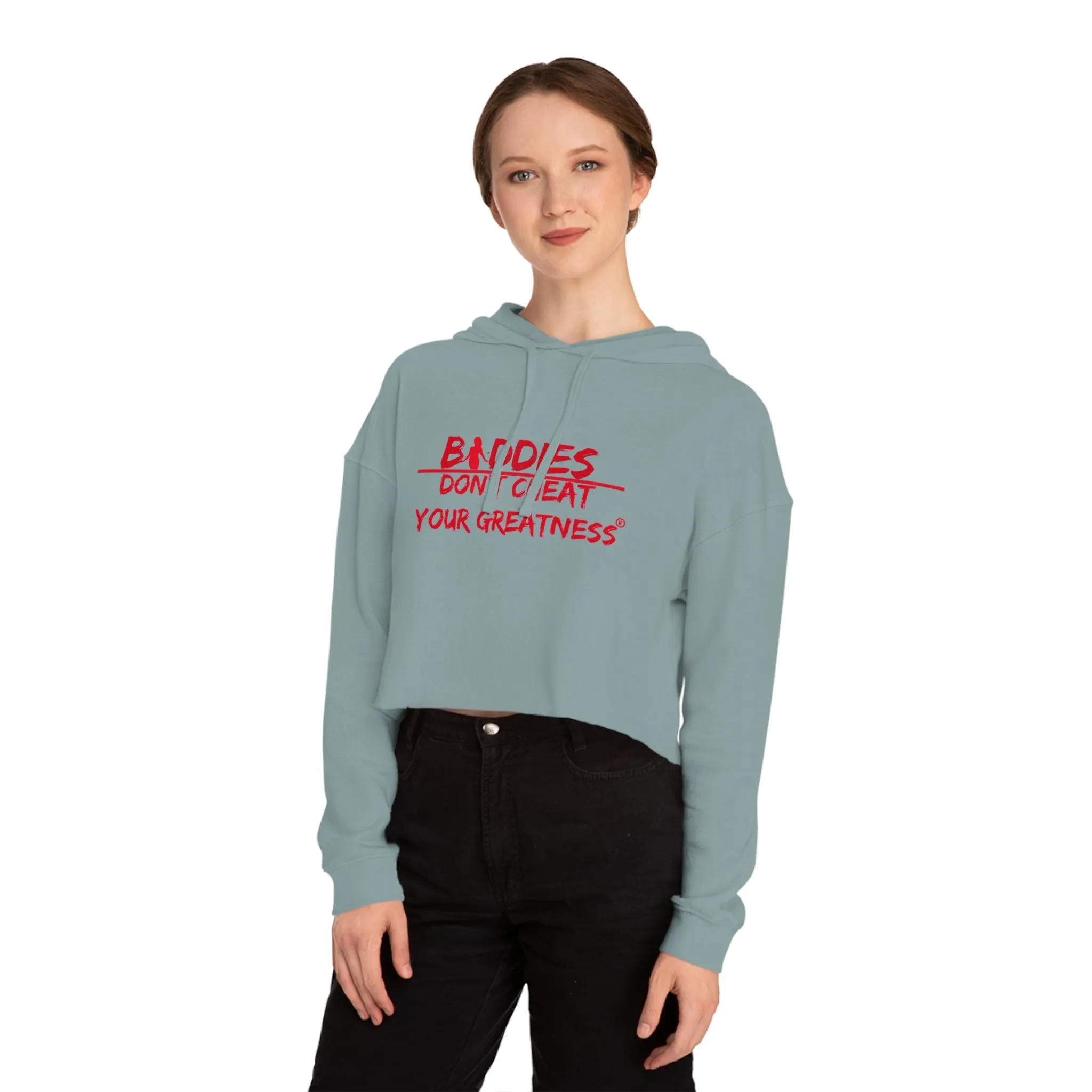 DCYG FX Baddies Red Logo Women’s Cropped Hooded Sweatshirt