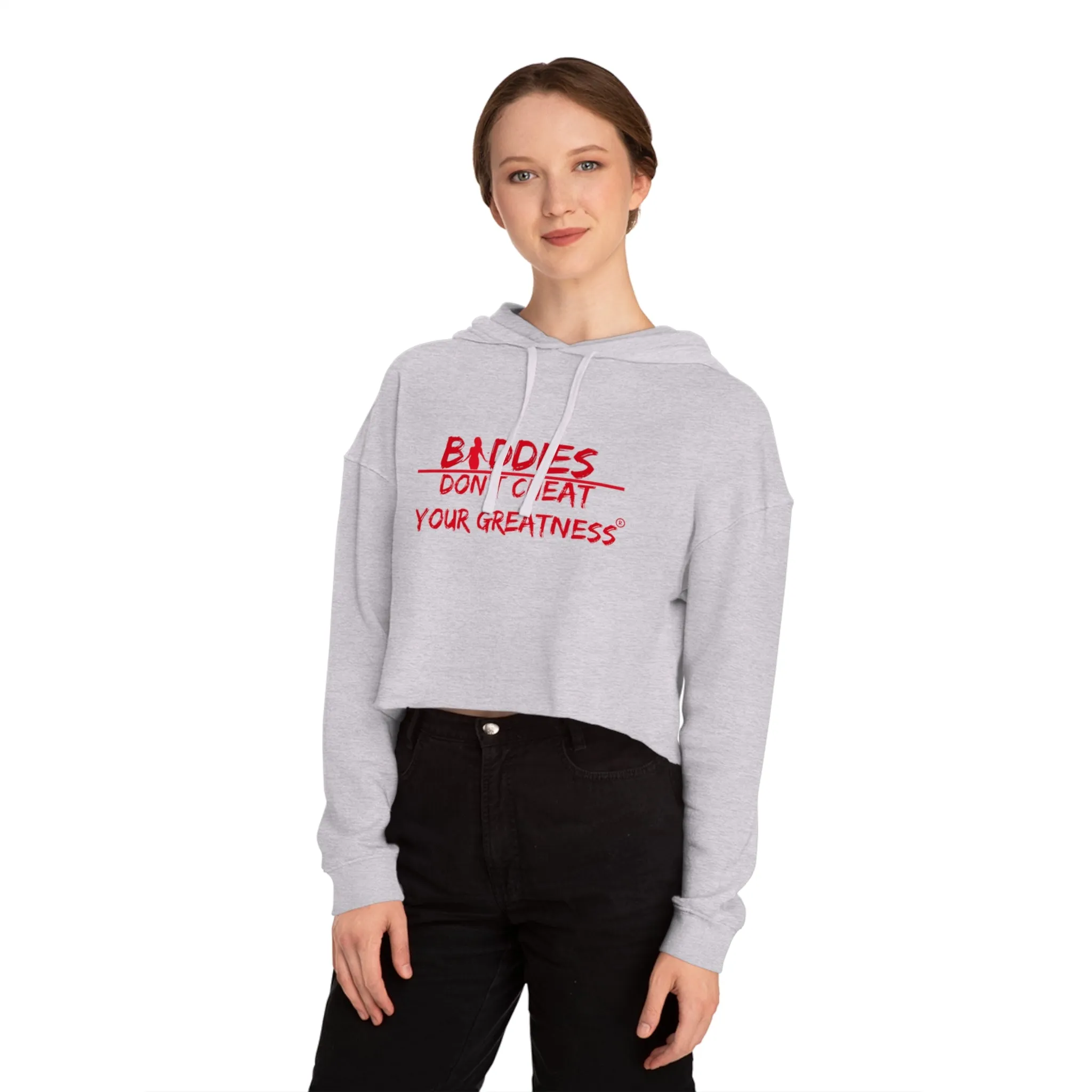 DCYG FX Baddies Red Logo Women’s Cropped Hooded Sweatshirt