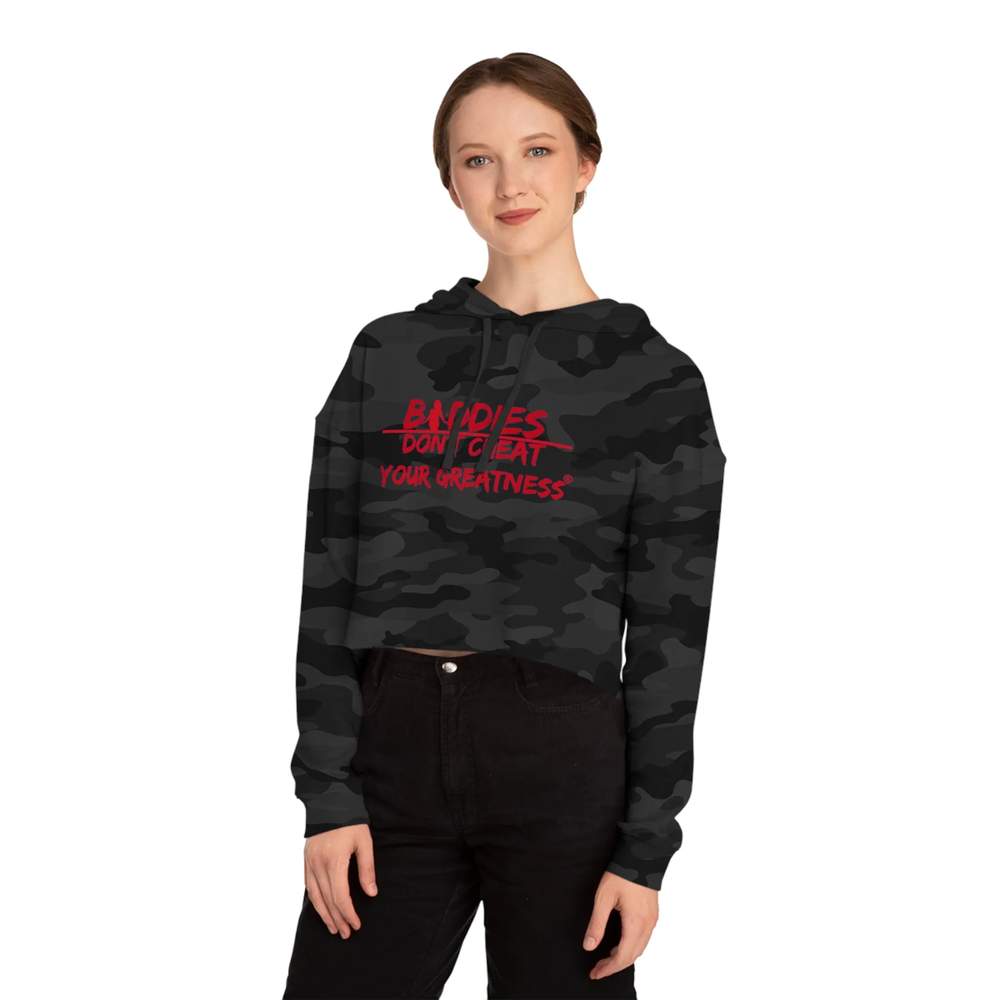 DCYG FX Baddies Red Logo Women’s Cropped Hooded Sweatshirt