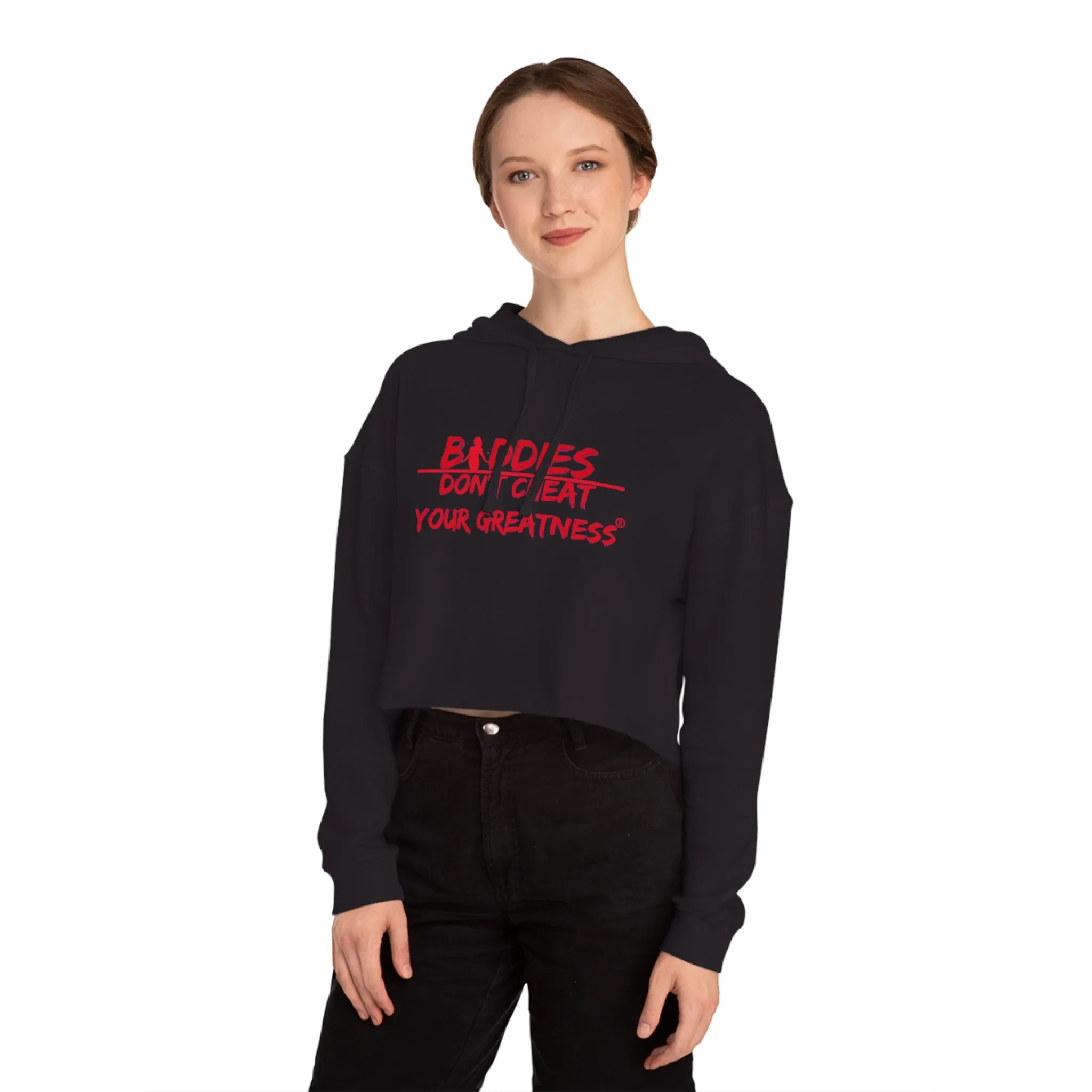 DCYG FX Baddies Red Logo Women’s Cropped Hooded Sweatshirt