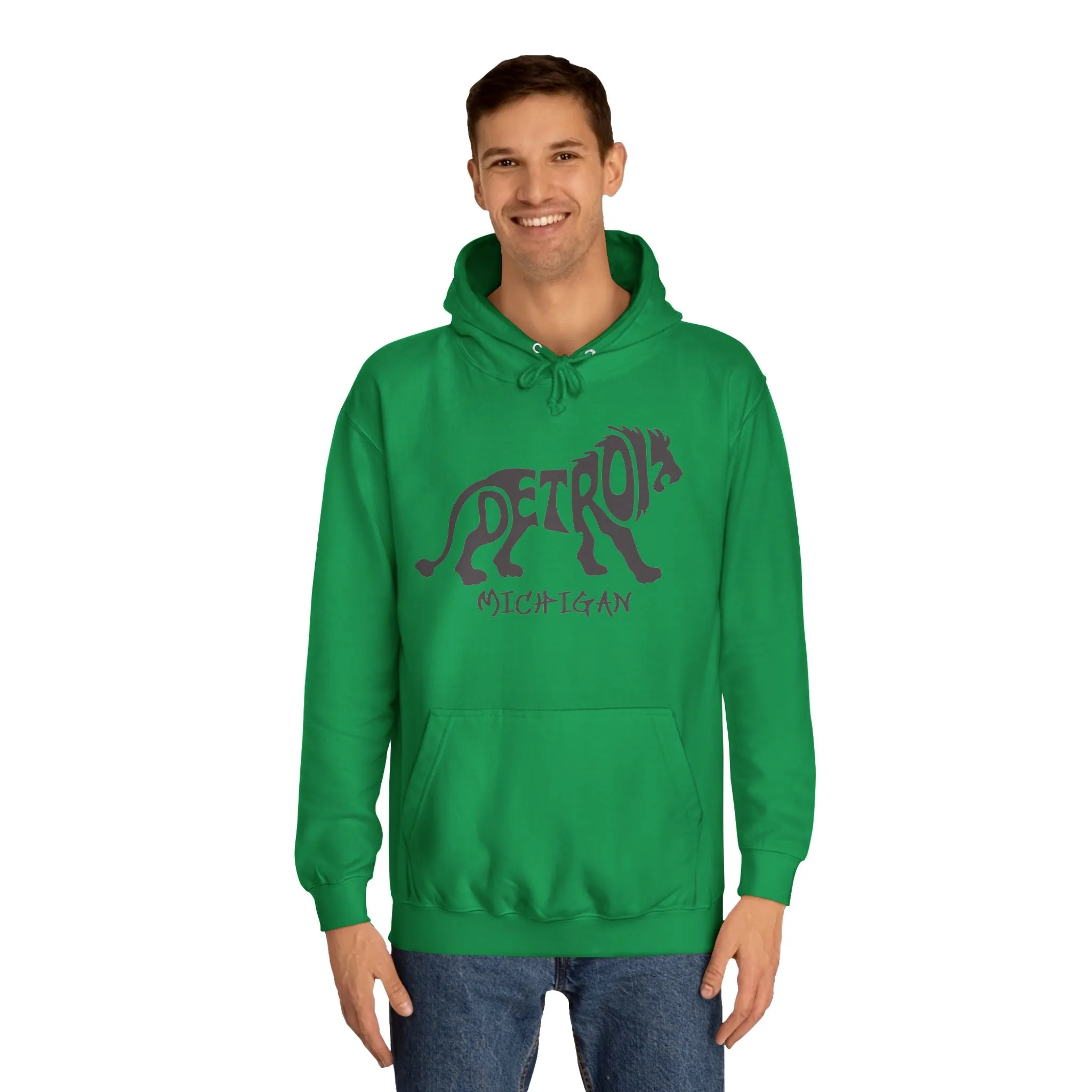 Detroit Lions Vintage Logo NFL Unisex College Hoodie 2 prints