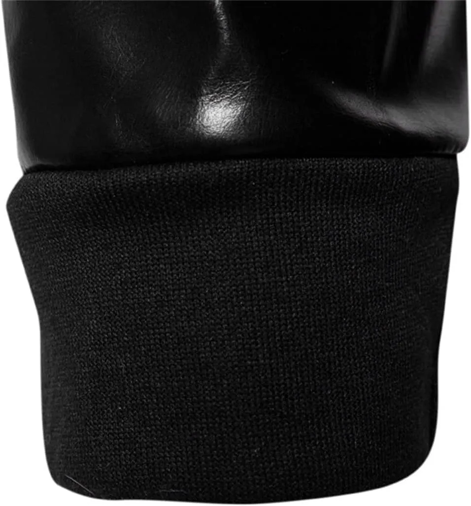 DGHM-JLMY Men Sleeve Patchwork Irregular Hooded Designs Zip-Up Patchwork Irregular Jacket Comfort Lightweight Hooded Sweater