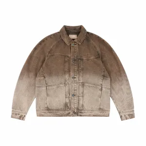 Dime Denim Jacket (Dipped Sandblasted Brown)