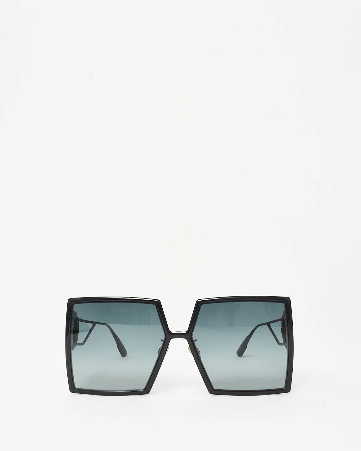 Dior Black Oversized Square Frame 30Montaigne Logo Sunglasses