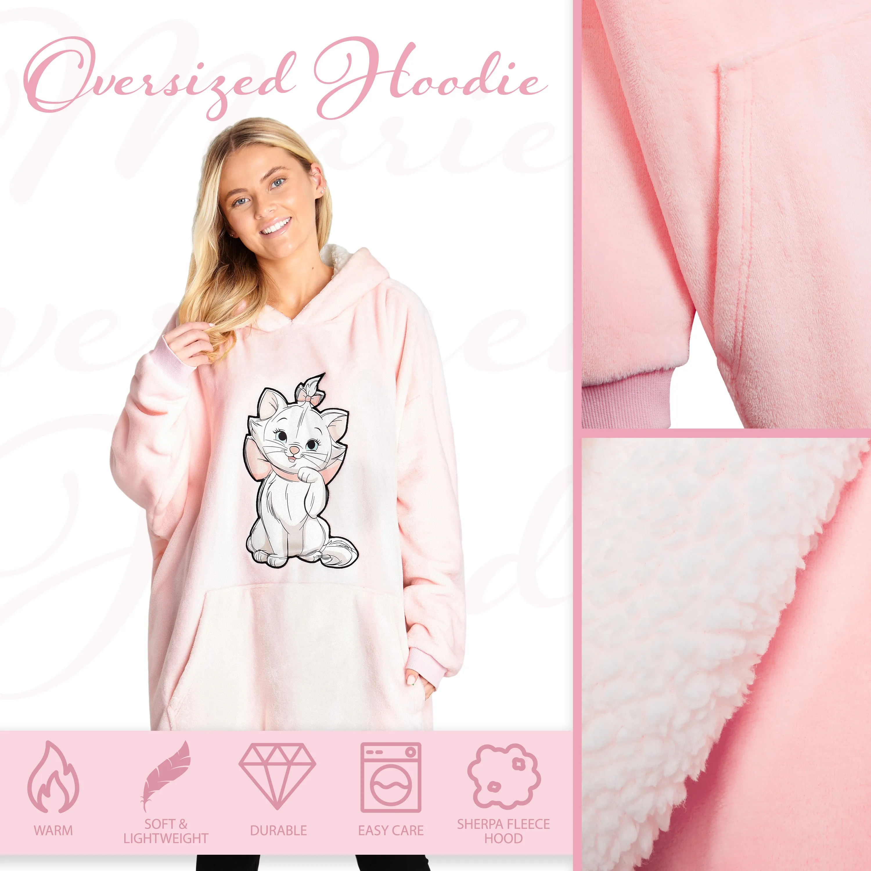 Disney Women's Hoodies, Oversized Blanket Hoodie - Marie