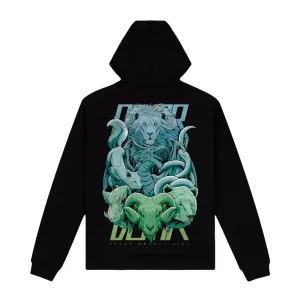 Dolly Noire felpa nera con cappuccio 7 peccati capitali sw508-gq-01 nero