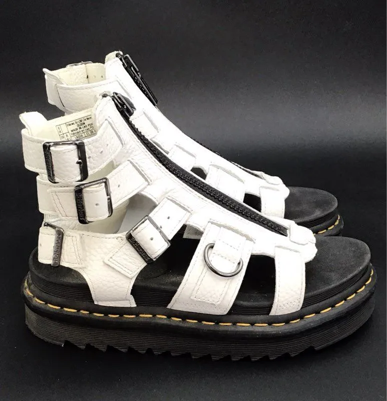 Dr. Martens Women's Olson White Strappy Sandals - Size 8
