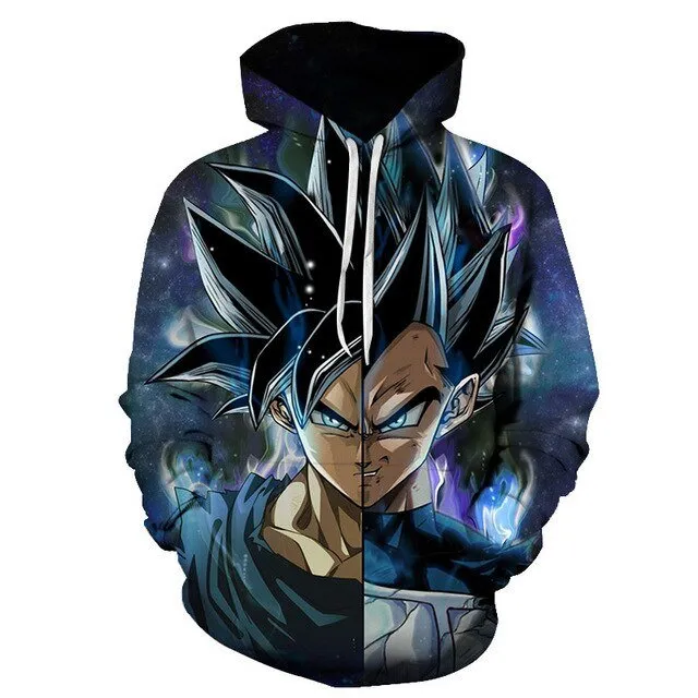 Dragon Ball Z Men's Summer Hoodies 3D Printing Super Saiyan Kid Black Zamasu Vegeta Jiren Dragonball Sweatshirt Hoodie