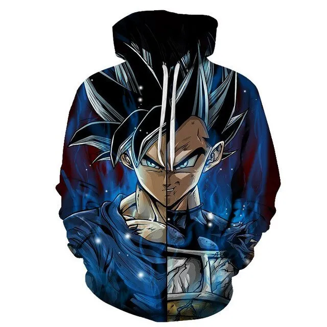Dragon Ball Z Men's Summer Hoodies 3D Printing Super Saiyan Kid Black Zamasu Vegeta Jiren Dragonball Sweatshirt Hoodie