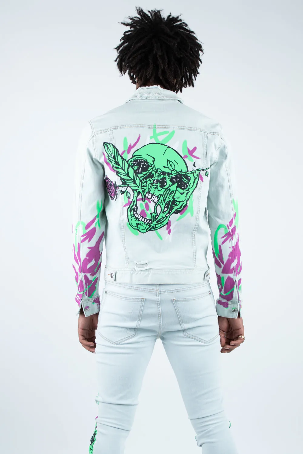 DRAKE PRINTED DENIM JACKET LIGHT