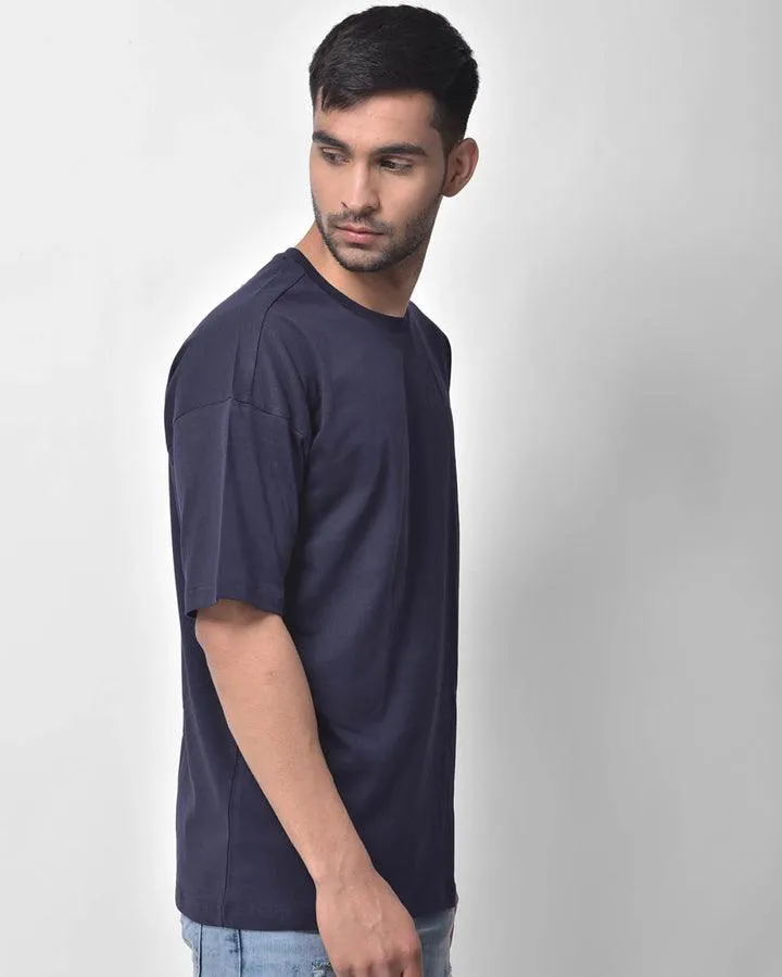 Dropshoulder Tee - Navy Blue