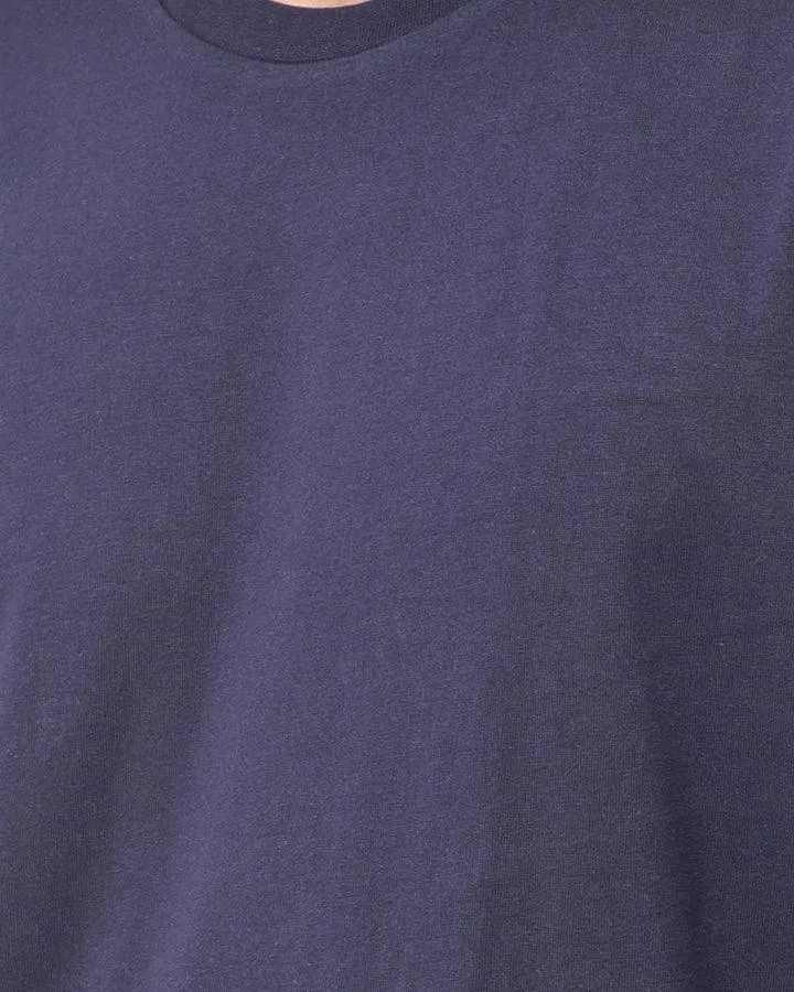 Dropshoulder Tee - Navy Blue