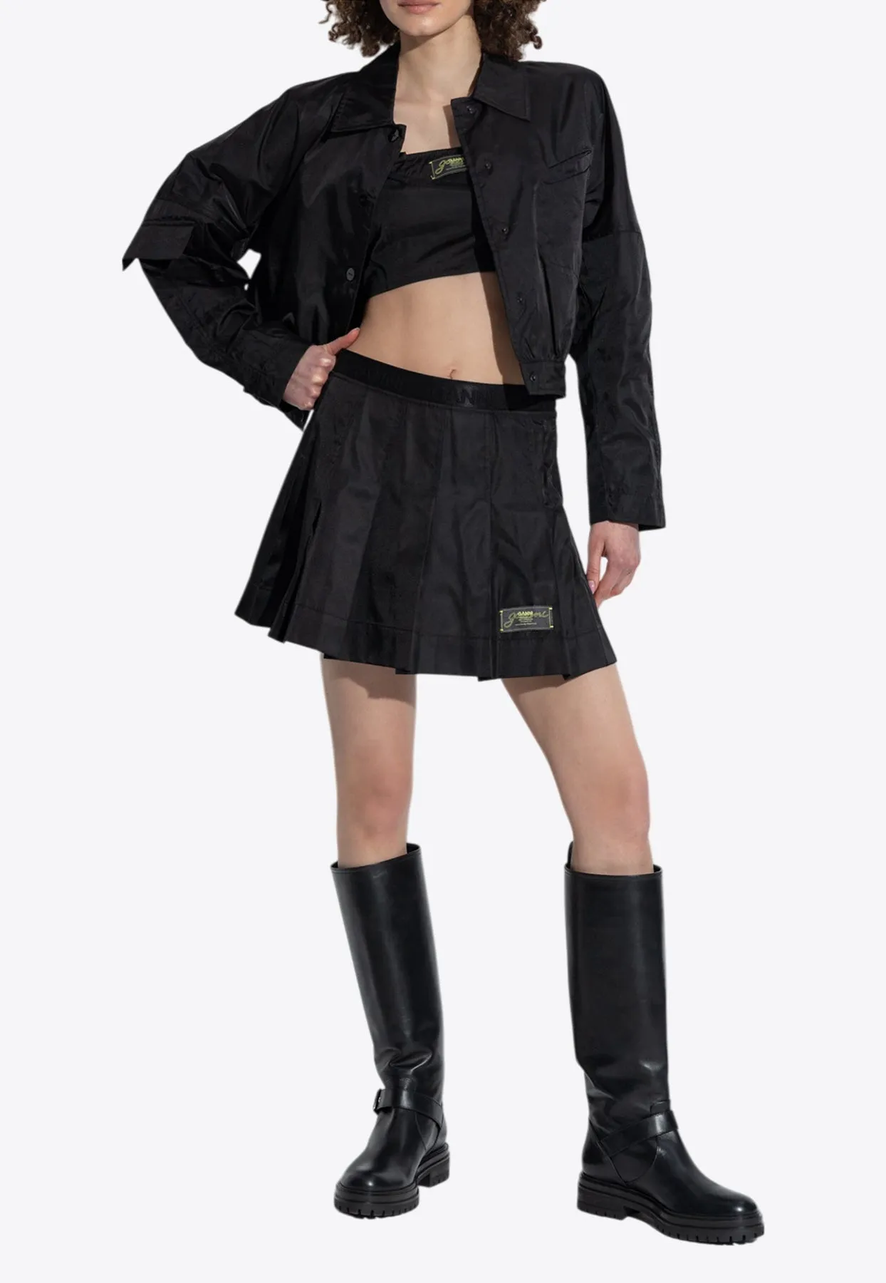Duchesse Pleated Mini Skirt