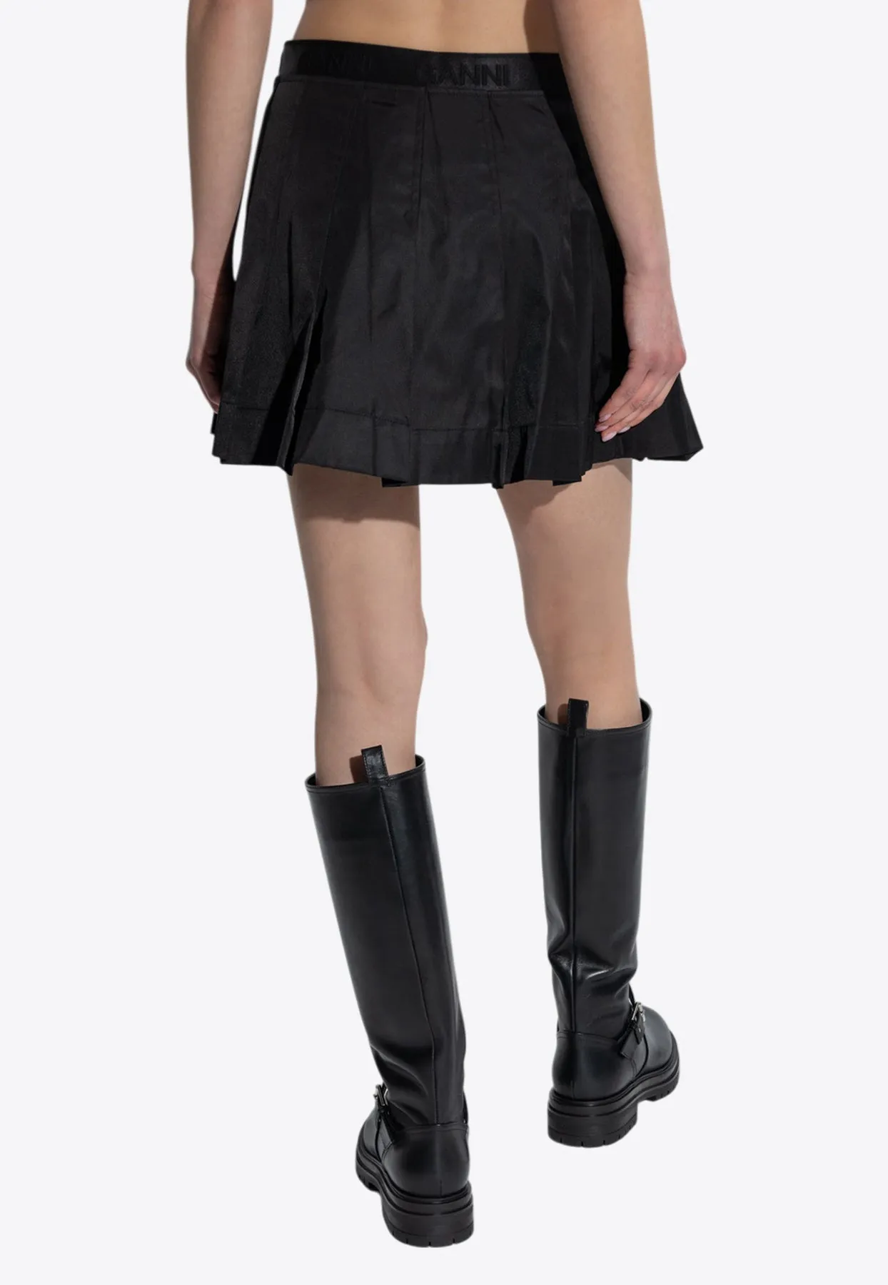 Duchesse Pleated Mini Skirt