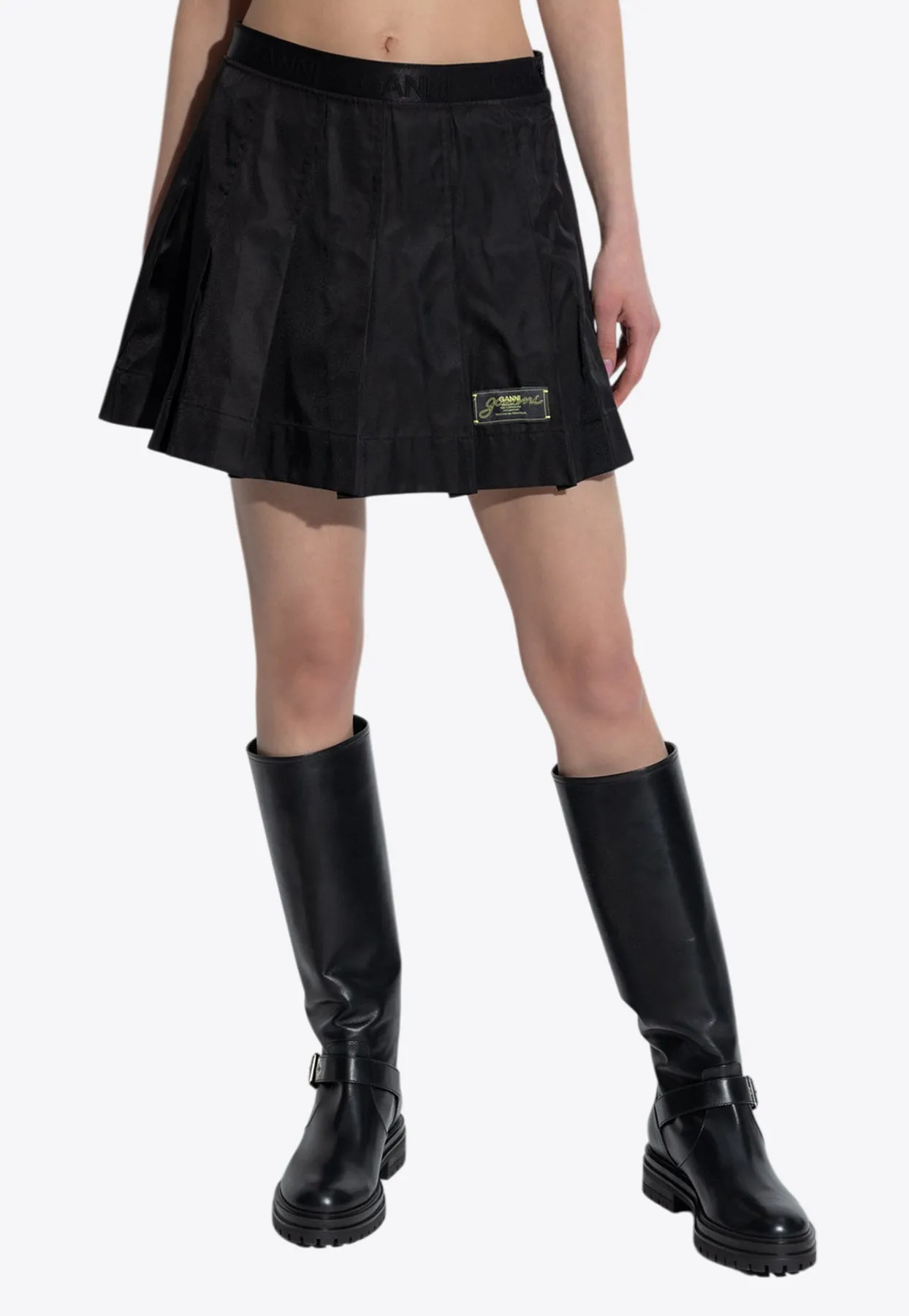 Duchesse Pleated Mini Skirt
