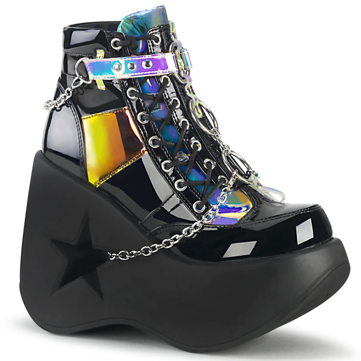 DYNAMITE-101 DemoniaCult Black Sexy Women's Ankle Boots (Alternative Footwear)