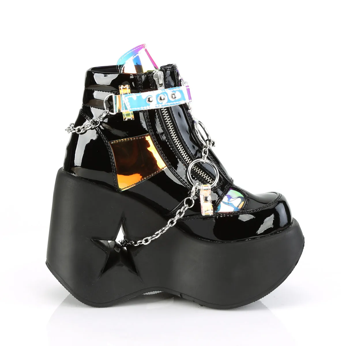 DYNAMITE-101 DemoniaCult Black Sexy Women's Ankle Boots (Alternative Footwear)