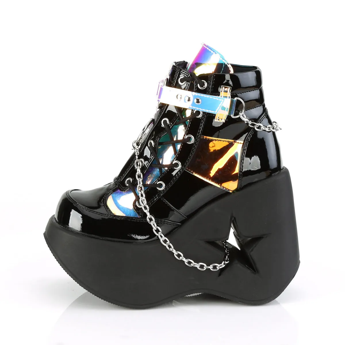 DYNAMITE-101 DemoniaCult Black Sexy Women's Ankle Boots (Alternative Footwear)