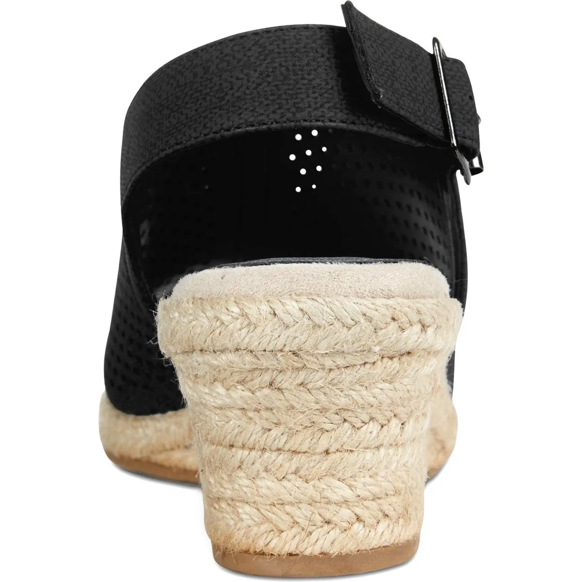 Easy Street Womens Stacy Perforated Espadrille Wedge Sandals