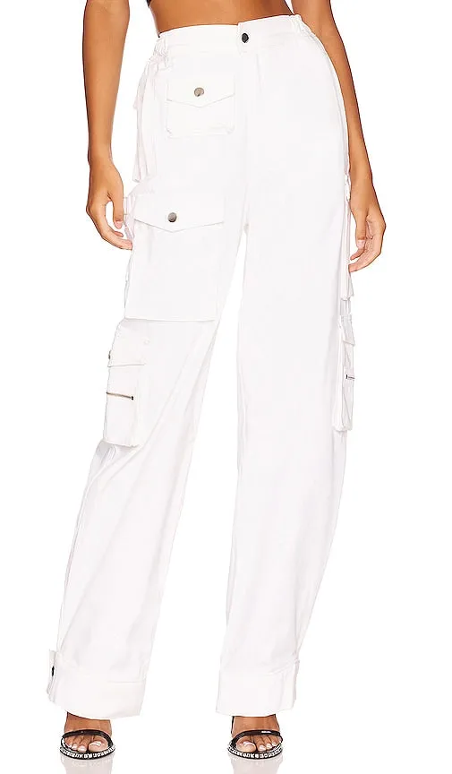EB Denim Cargo Pants in White