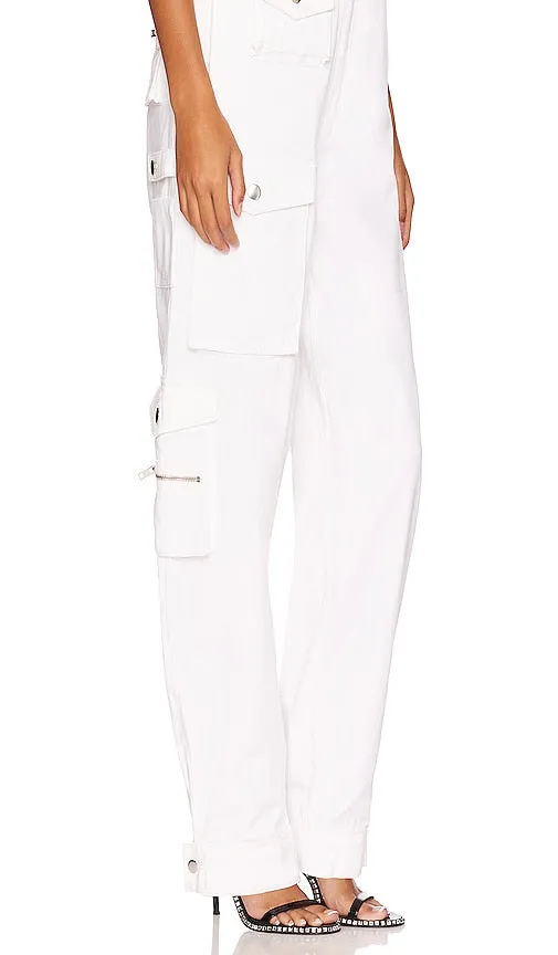 EB Denim Cargo Pants in White