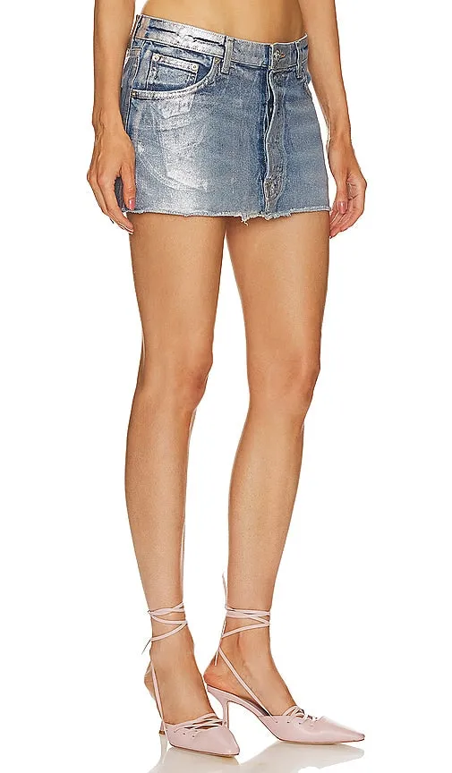 EB Denim Micro Denim Skirt in Denim-Light