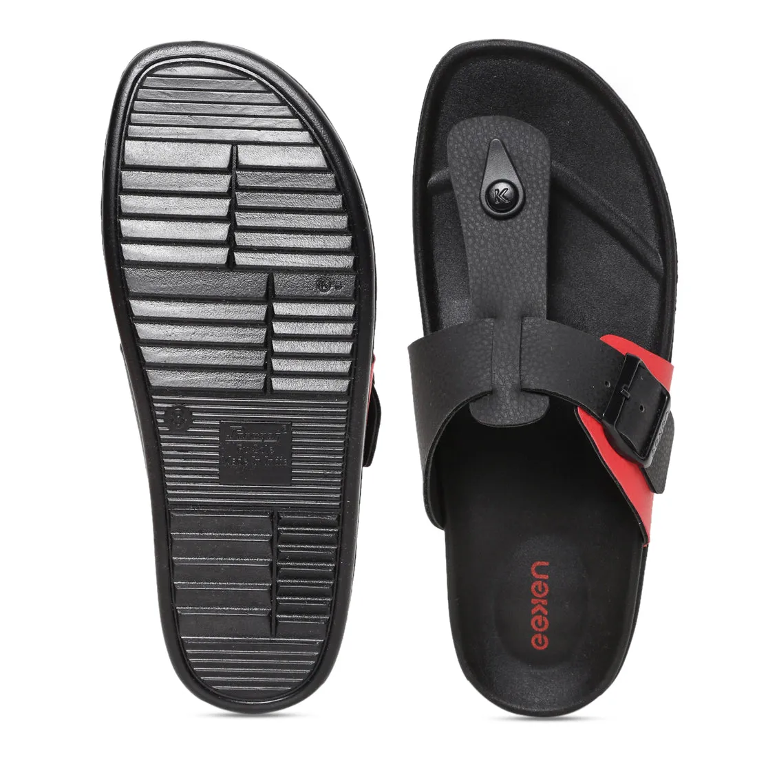 Eeken EPUG4037 Red Stylish Lightweight Dailywear Dual Density Casual Sandals For Men
