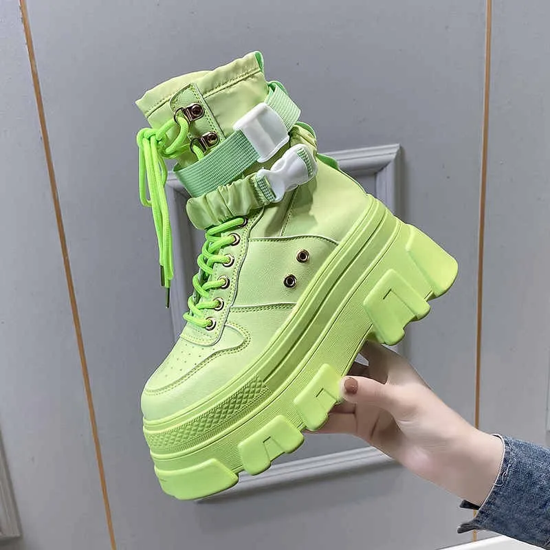 Egirl Shoes Platform Green