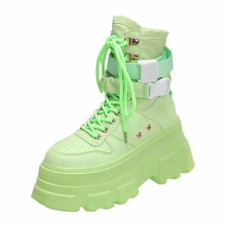 Egirl Shoes Platform Green