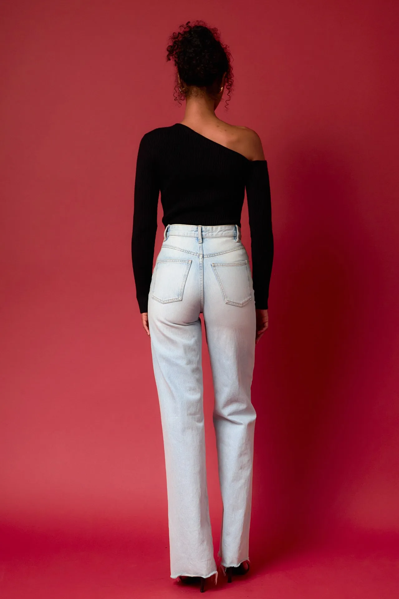 ELR One shoulder Ribbed Top