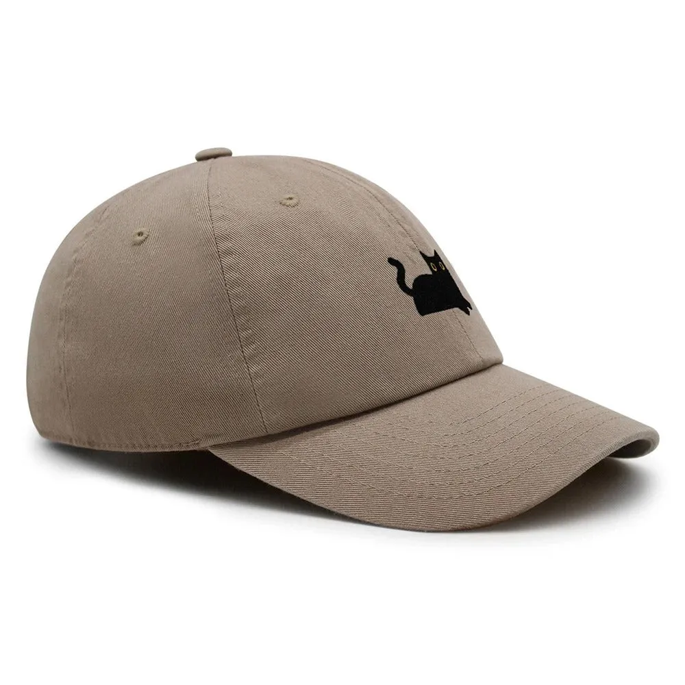 Embroidered Black Cat Baseball Cap
