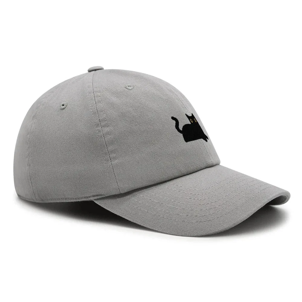 Embroidered Black Cat Baseball Cap