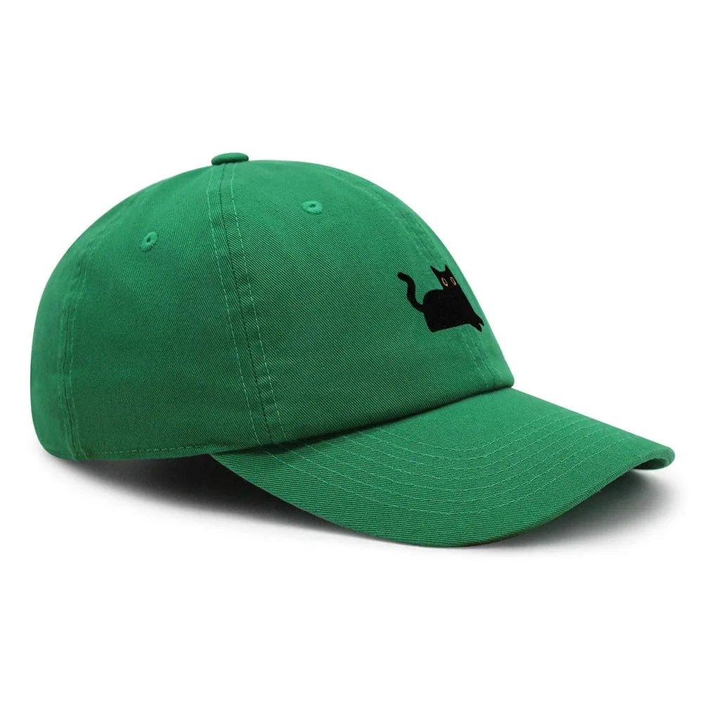 Embroidered Black Cat Baseball Cap